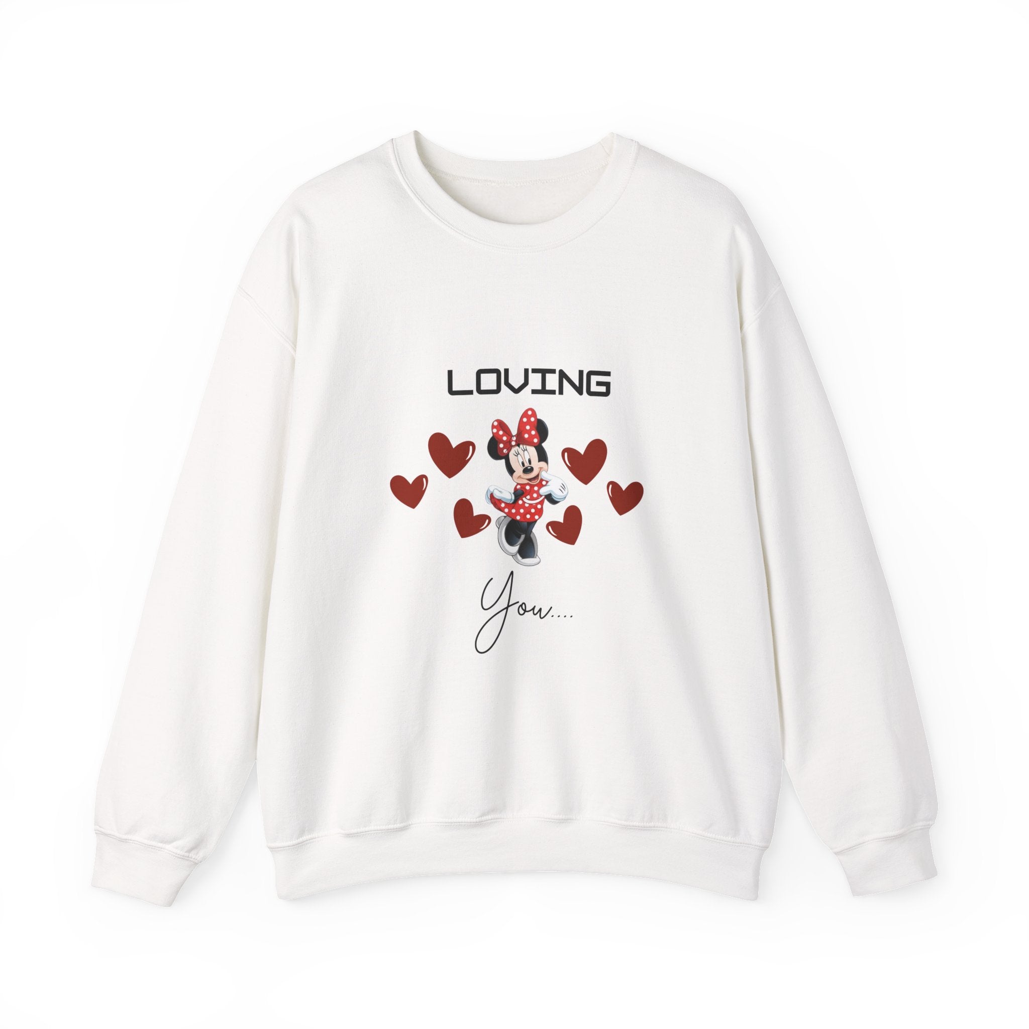 Crewneck Sweatshirt — "Loving You" Heart Motif