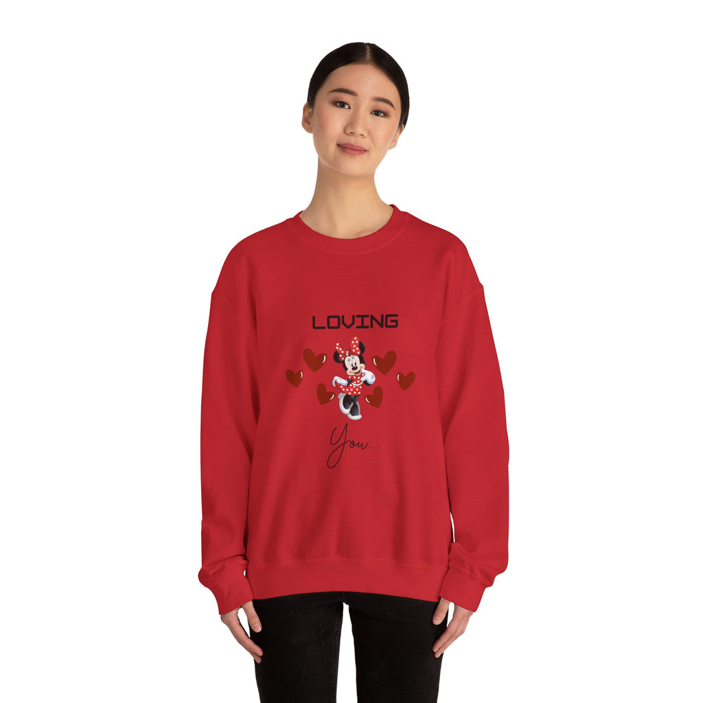 Crewneck Sweatshirt — "Loving You" Heart Motif