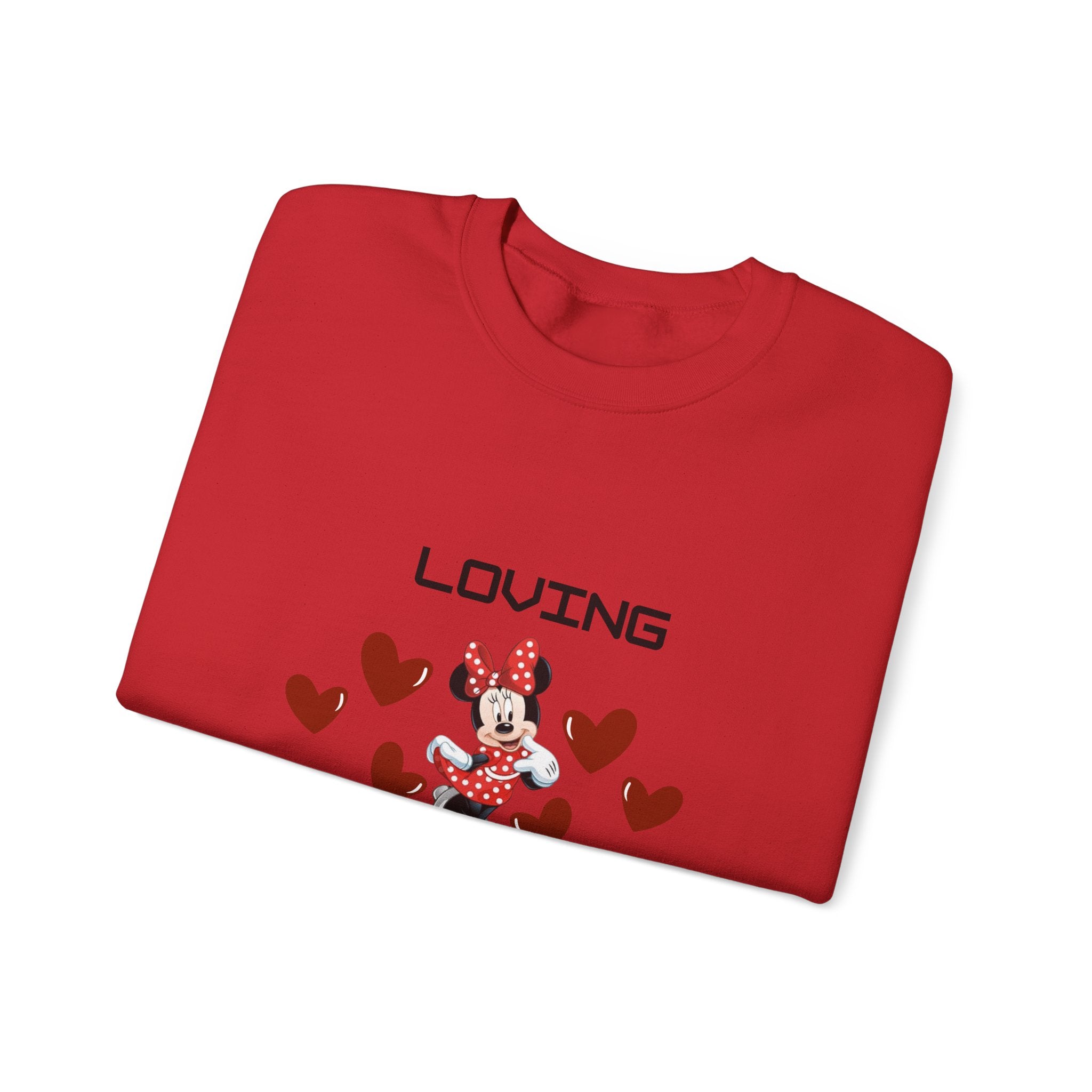 Crewneck Sweatshirt — "Loving You" Heart Motif
