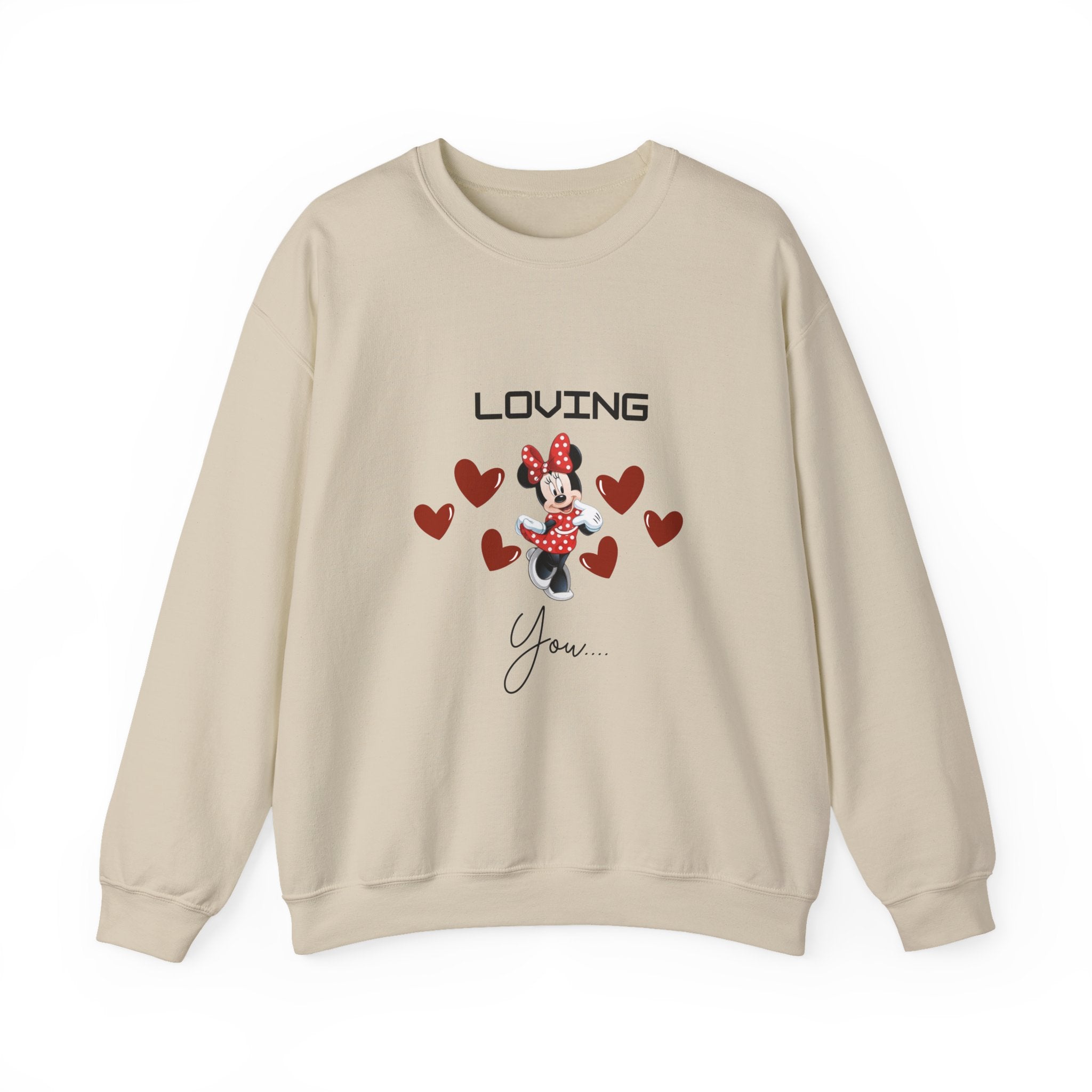 Crewneck Sweatshirt — "Loving You" Heart Motif