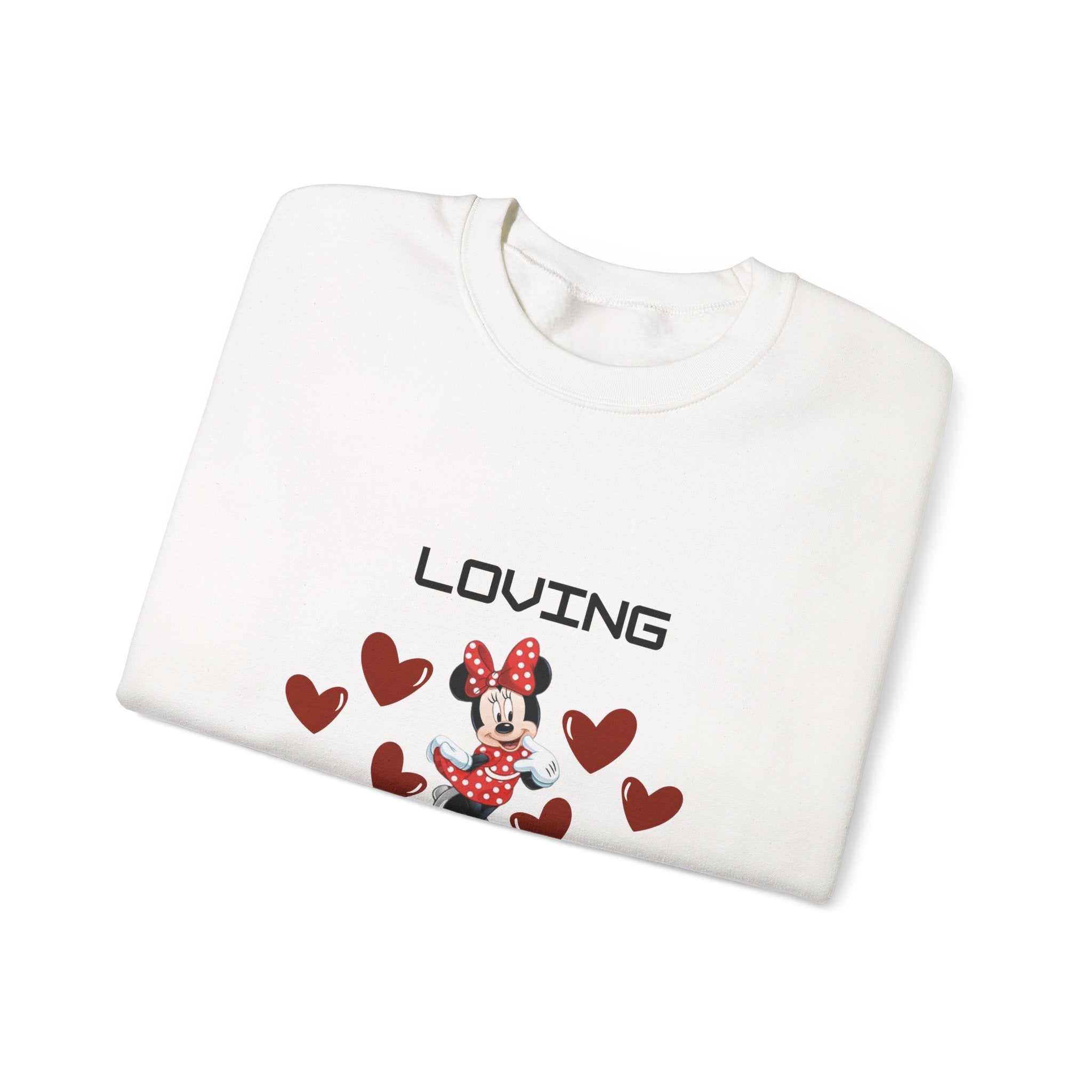Crewneck Sweatshirt — "Loving You" Heart Motif