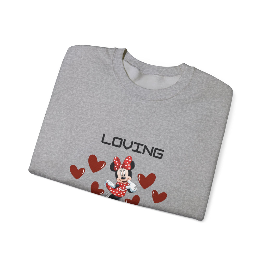 Crewneck Sweatshirt — "Loving You" Heart Motif
