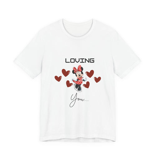 Minnie Mouse Hearts Loving You T-Shirt | Cute Cartoon Tee
