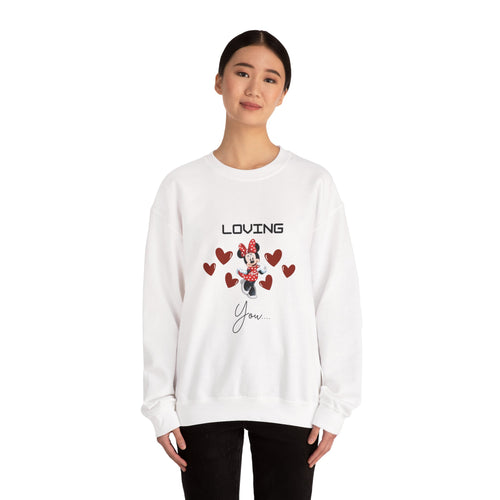 Crewneck Sweatshirt — "Loving You" Heart Motif
